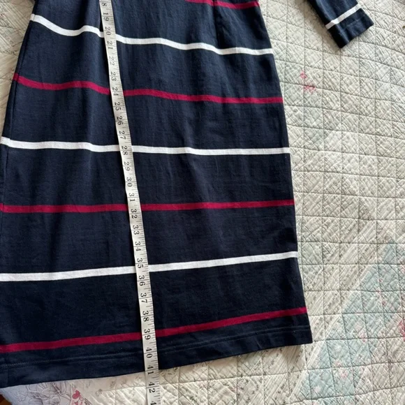 Barbour Oyster Striped Dress Blue Multi Size 6 Cotton - Picture 12 of 14